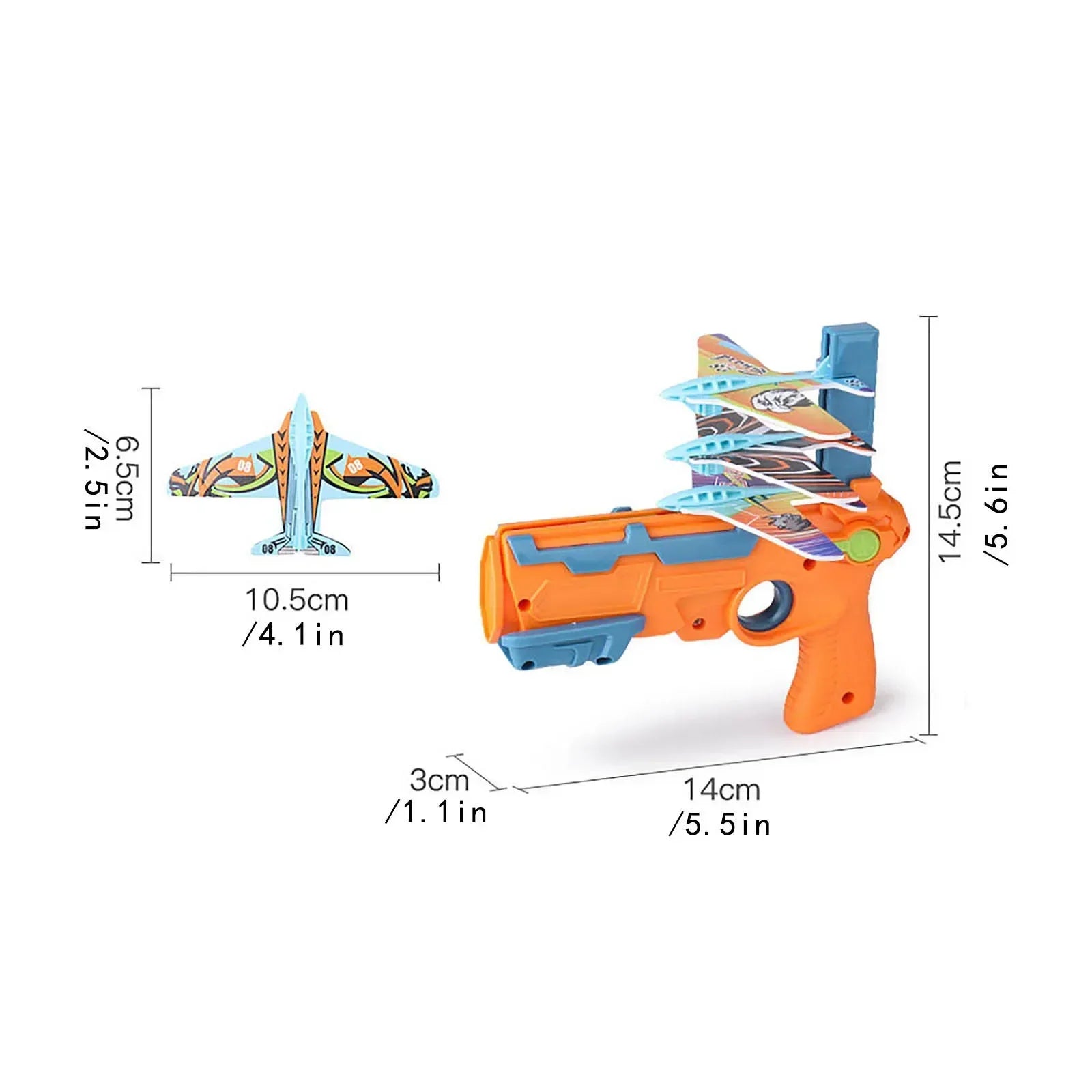 6PCS Airplane Launcher Bubble Catapult Toy – Fun Outdoor Airplane Shooting Game for Kids Ages 5-12
