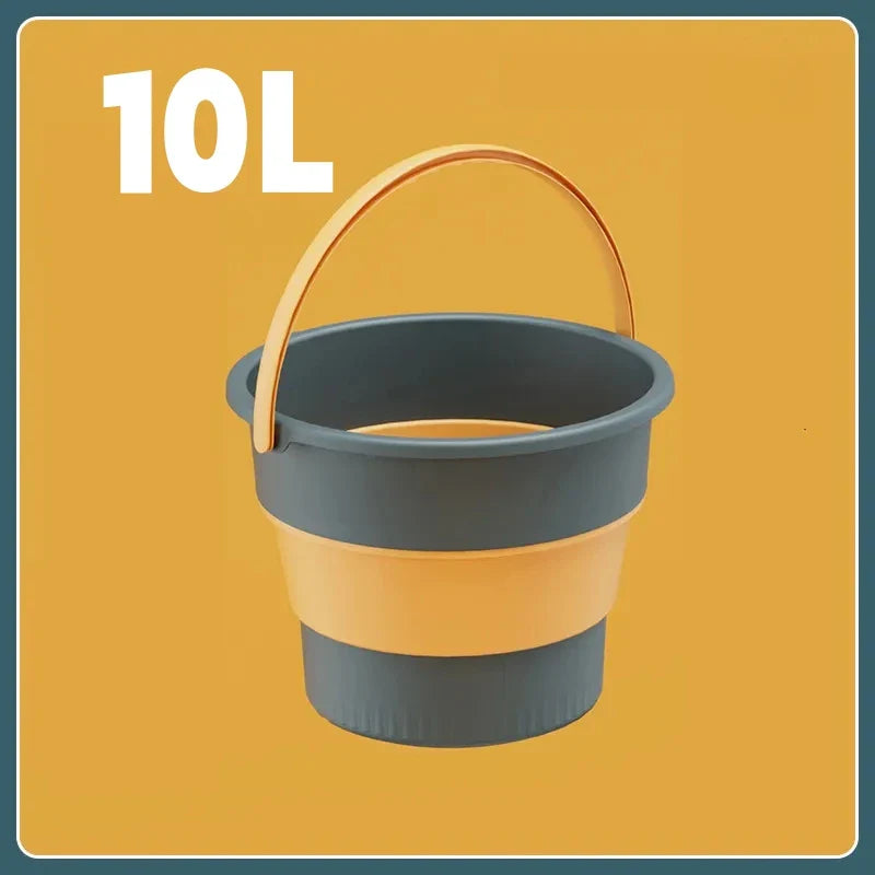 5/10L Folding Portable Bucket – Collapsible Silicone Water Container for Camping, Fishing & Car Wash