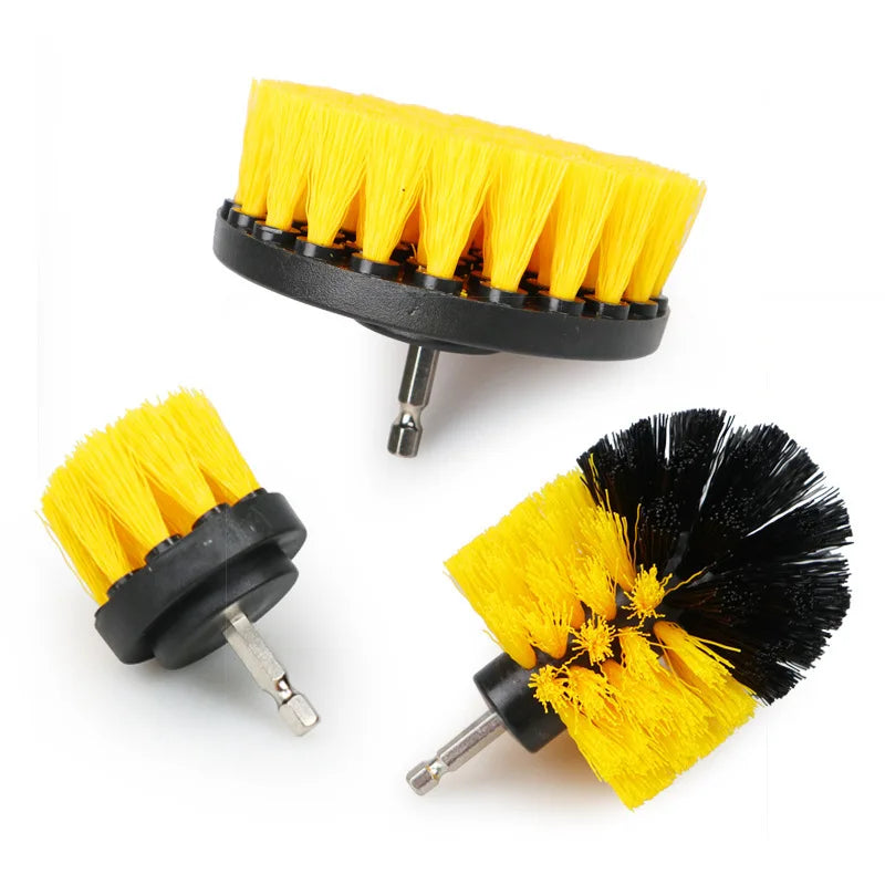 3pcs Drill Brush Attachment Set – Power Scrubber Brush for Bathroom, Tile Grout, Carpet & Tub Cleaning