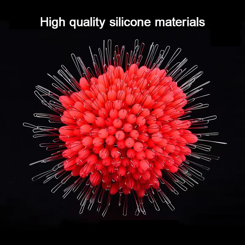 300Pcs Silicone Fishing Float Stoppers – Anti-Strand Space Beans for Line Control & Depth Setting