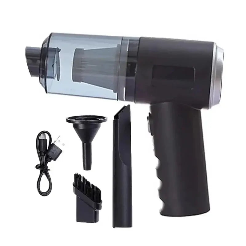 3-in-1 USB Mini Vacuum Cleaner – Suction & Blower Combo for Car & Home Dust Removal
