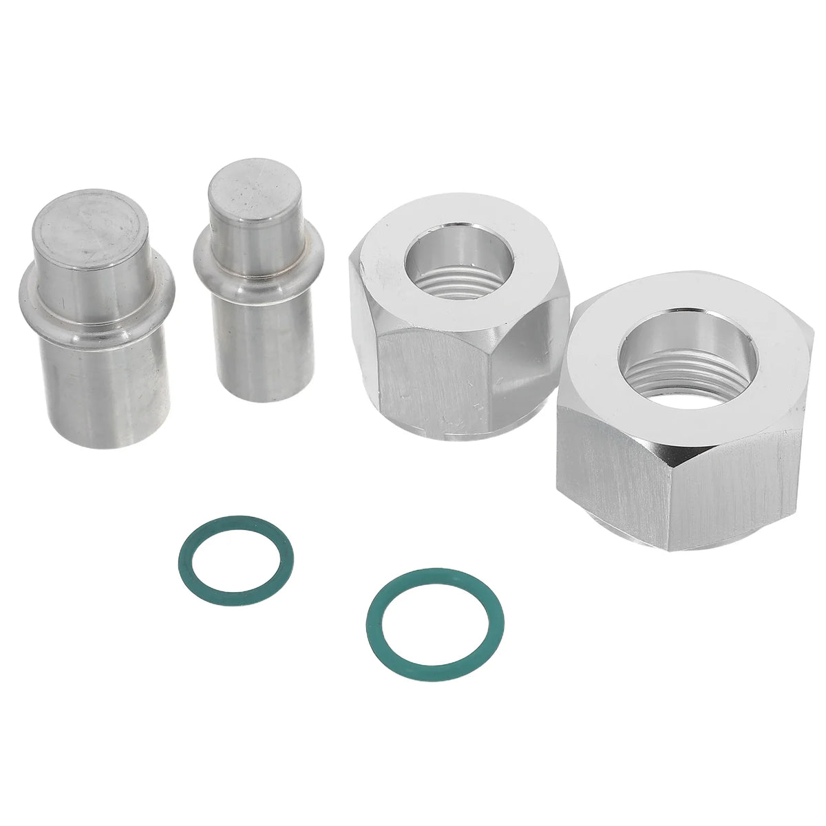 2pcs Air Conditioning Block Off Kit Aluminum Alloy Rear Ac Replacement Parts Easy Installation Universal Car Supplies