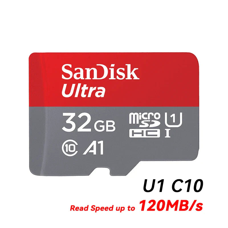 100% Original SanDisk Micro tf Card 256GB 128GB 64GB 32GB A1 Class 10 Memory Card UHS-1 TF Flash Card for Samrtphone/PC