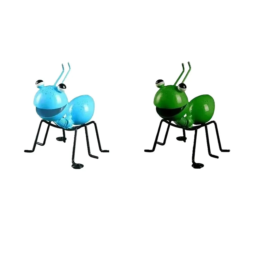4/2pcs Iron Art Ant Statue Garden Decor Figure Stand Ant For Outdoor Yard Lawn Decoration Ant Sculpture Home Desktop Decor