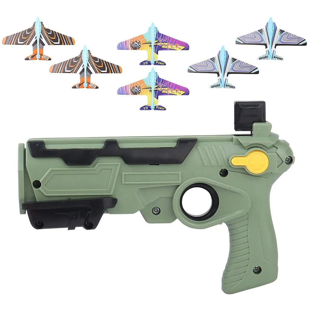 6PCS Airplane Launcher Bubble Catapult Toy – Fun Outdoor Airplane Shooting Game for Kids Ages 5-12