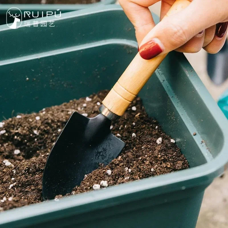 3Pcs Mini Garden Tool Set – Compact Shovels & Rake for Indoor Plants, Cactus & Flower Pots