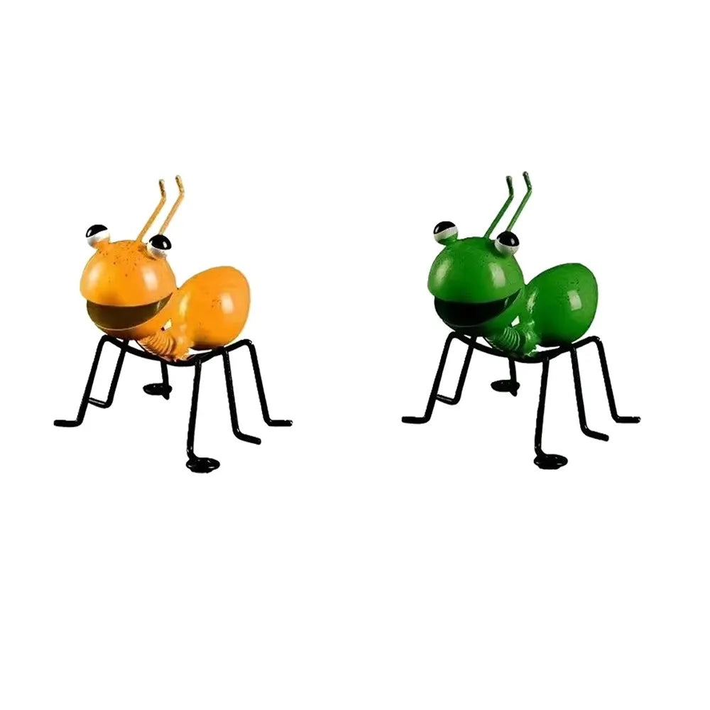 4/2pcs Iron Art Ant Statue Garden Decor Figure Stand Ant For Outdoor Yard Lawn Decoration Ant Sculpture Home Desktop Decor