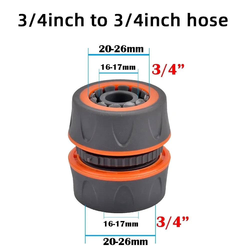 1/2" 3/4" 1 Inch Garden Hose Quick Connector Stopwater Connector Garden Tap Water Gun Coupler Watering Pipe Fitting