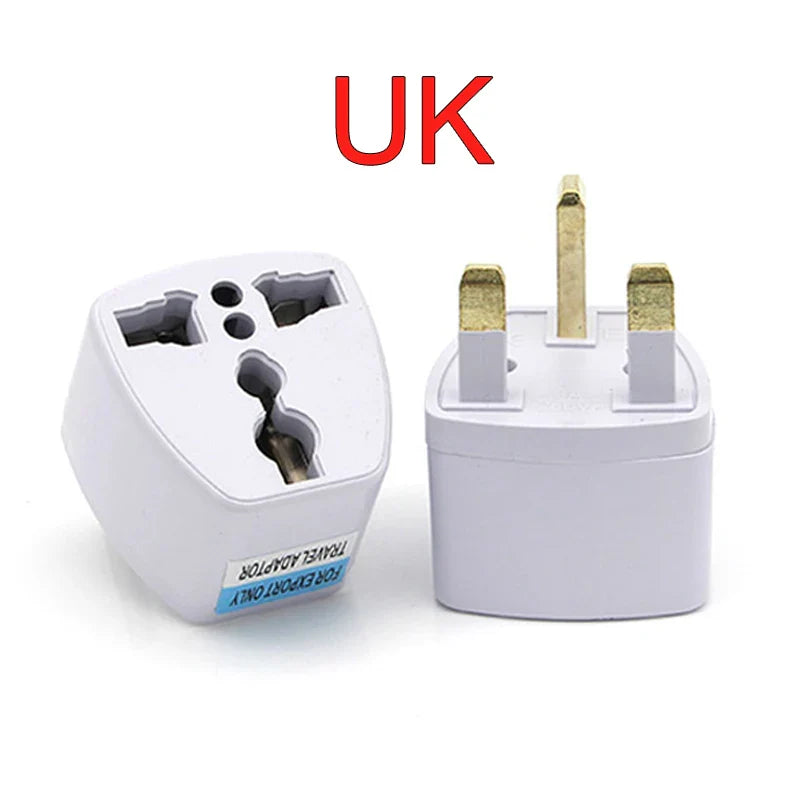 1PC Universal US UK AU to EU Plug Adapter – Travel Wall Charger Socket Converter with 2 Round Pins