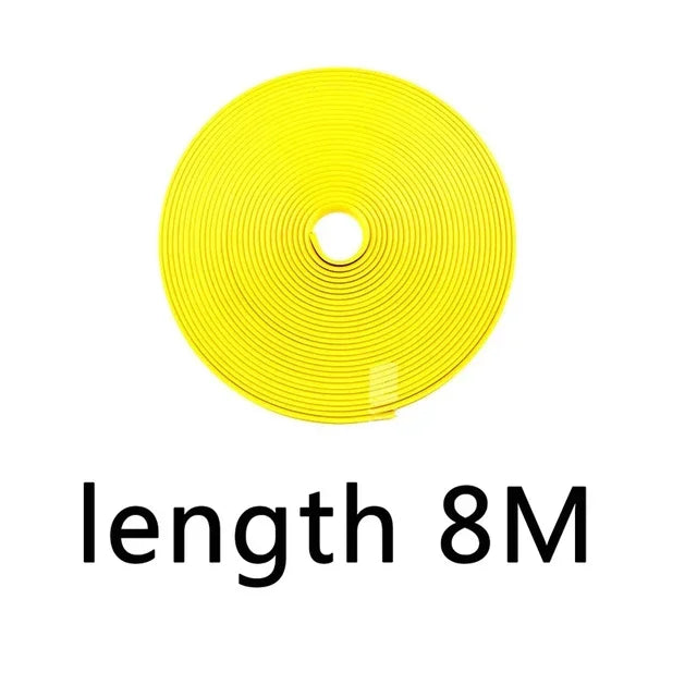 8M Car Wheel Rim Protection Strip – Decorative Rubber Moulding Trim for Tire Styling & Tyre Guard