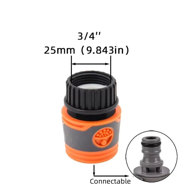 1/2" 3/4" 1 Inch Garden Hose Quick Connector Stopwater Connector Garden Tap Water Gun Coupler Watering Pipe Fitting