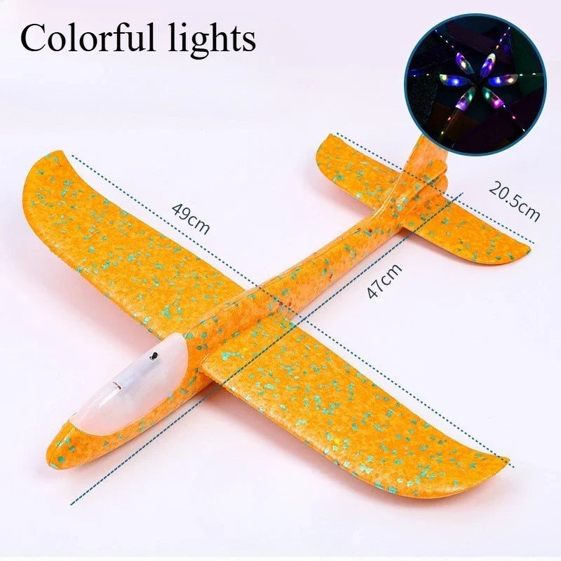 50CM Big Foam Plane Glider – Hand Throw Airplane Toy for Kids with Light Inertial EPP Material (Outdoor Launch Gift)