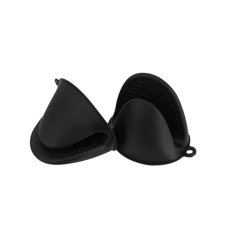 2Pcs Thick Silicone Oven Mitts – Heat Resistant, Non-Slip Anti-Scalding Pot Holders for Cooking & Baking