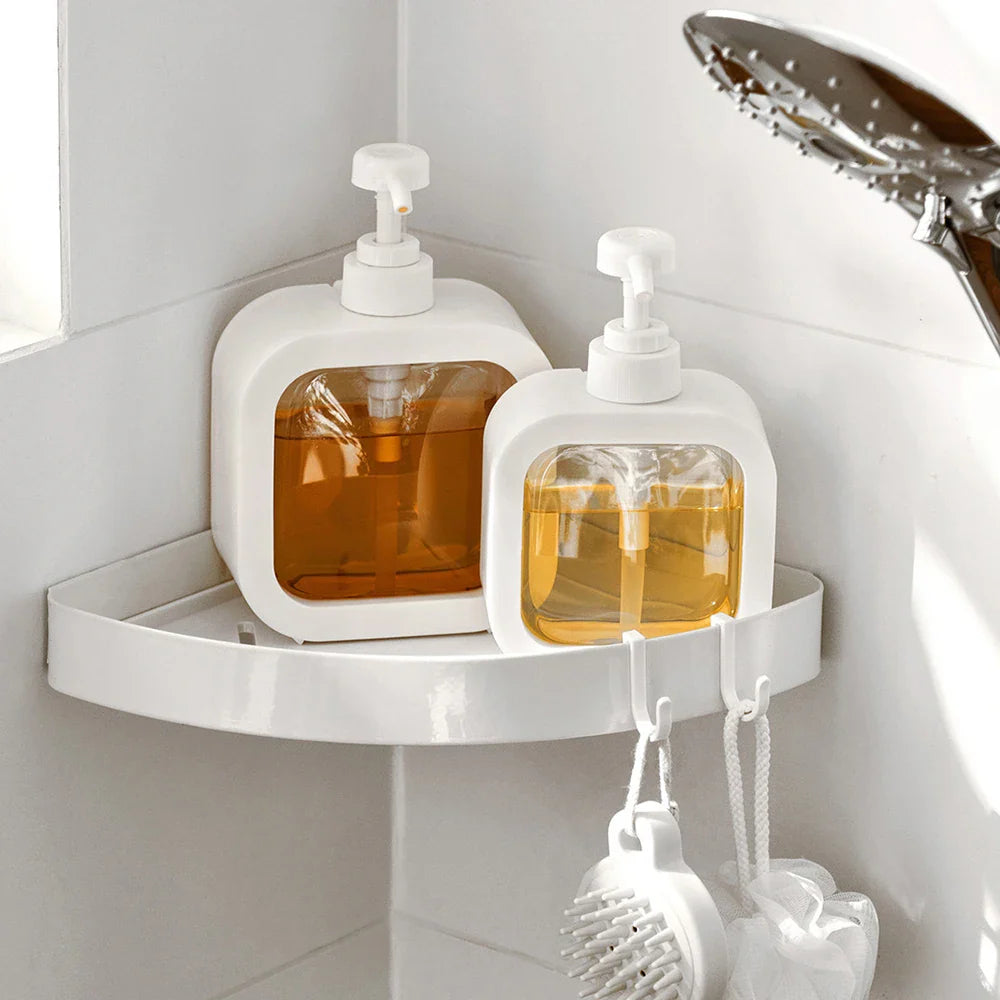 1/2 PCS Large-Capacity Soap Dispenser Bottle – Transparent Plastic Press Bottle for Travel & Home Use