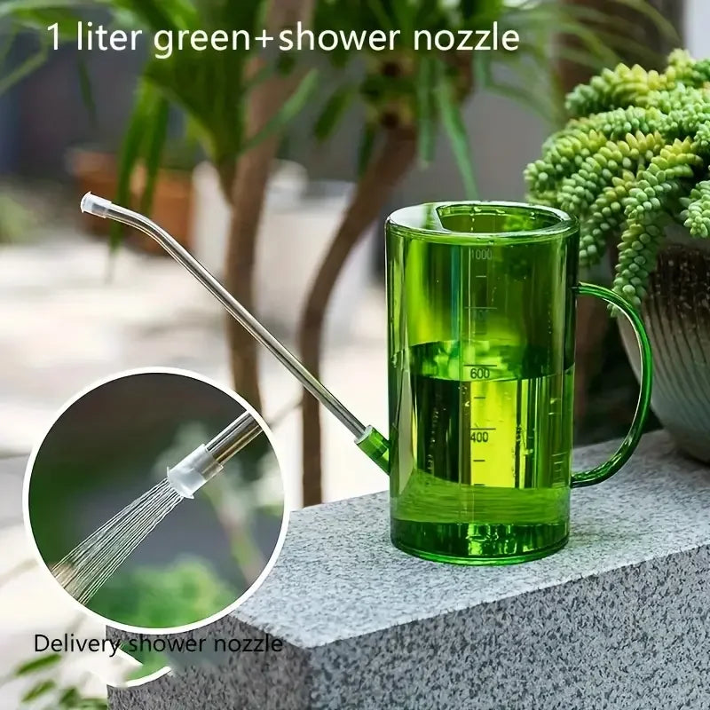 1L Long Spout Watering Can with Gardening Shovel Set Garden Irrigation Spraying Pot for Indoor Outdoor Plants Flower OfficL