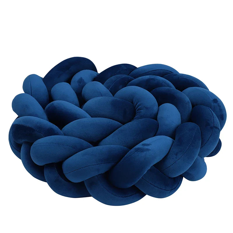 1–4M Braided Crib Bumper – Soft Baby Bed Protector Pillow for Infant Cradle & Nursery Decor