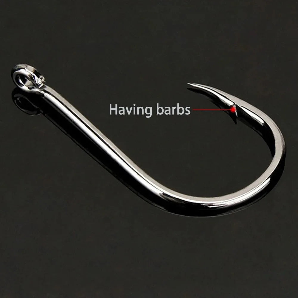 1000Pcs High Carbon Steel Barbed Fishing Hooks – Sharp & Durable Hook Set for Rock Fishing & Tackle Gear