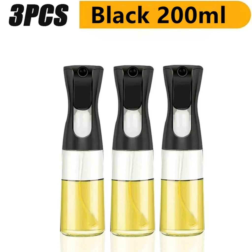 3PCS 200/300ml Oil Sprayer Bottle 1PC Kitchen Cooking Oil Dispenser Fitness Fat Loss Camping BBQ Vinegar Sauce Sprayer Bottle