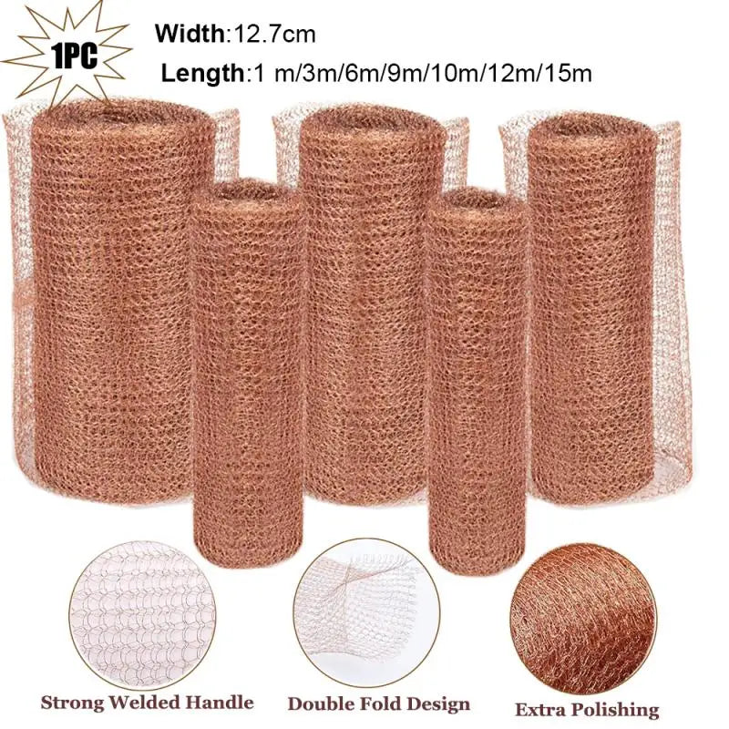 1~15M Copper Wire Mesh Signal Shielding Net Anti-Snail Copper Wire Net Pest & Rodent Net Copper Mesh Decor Garden Net SoffitMesh