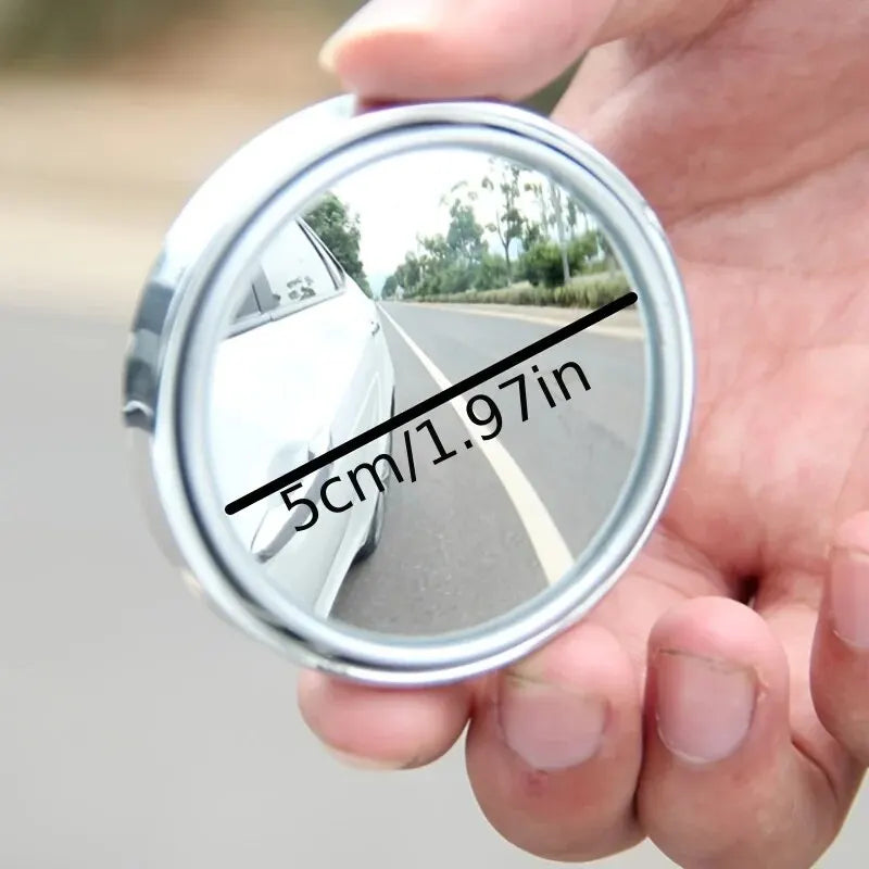 2pcs Car Blind Spot Mirrors – Multifunctional Convex Rearview Rain Cover for Expanded Driving Safety