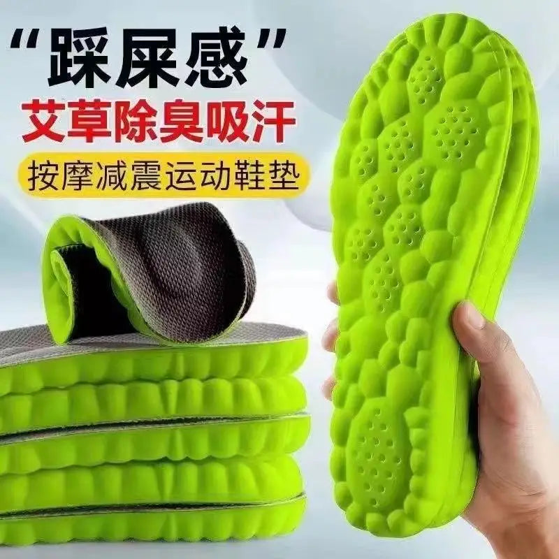 4D Sport Insole Super Soft Shoes Sole Pads for Feet Shock Absorption Baskets Shoe Sole Arch Support Orthopedic Inserts