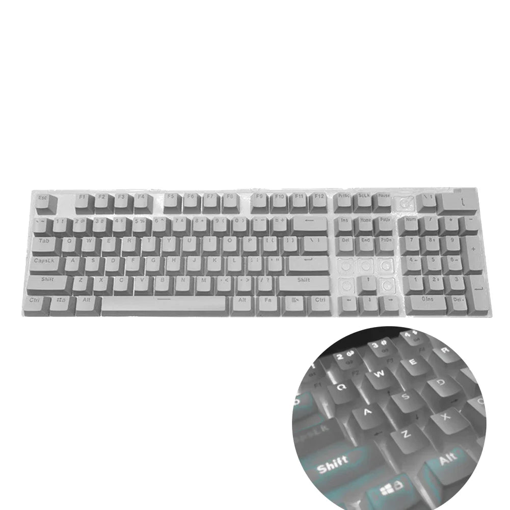 104pcs Universal Mechanical Keyboard Keycaps – Ergonomic Blank ABS Keycaps for Cherry MX Backlit Mechanical Keyboards