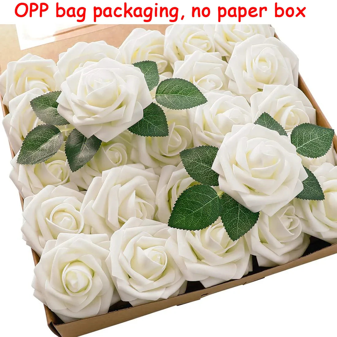 25pcs Artificial Roses with Stems – Fake Flowers for DIY Wedding Bouquets, Centerpieces & Home Decorations