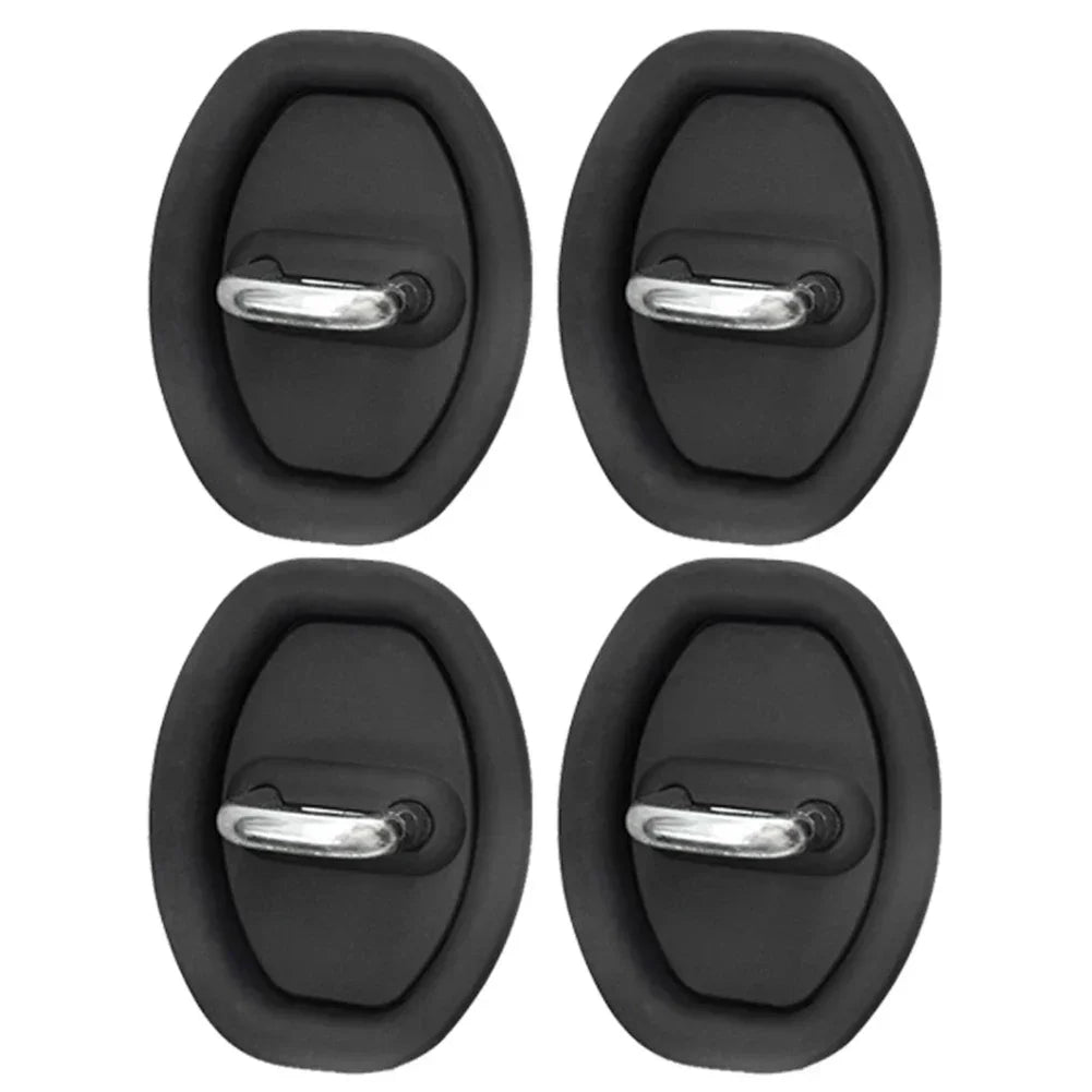 4pcs Universal Car Door Closing Shockproof Silicone Cushion Mute Shock Absorber Protective Covers Car Door Latch Accessories