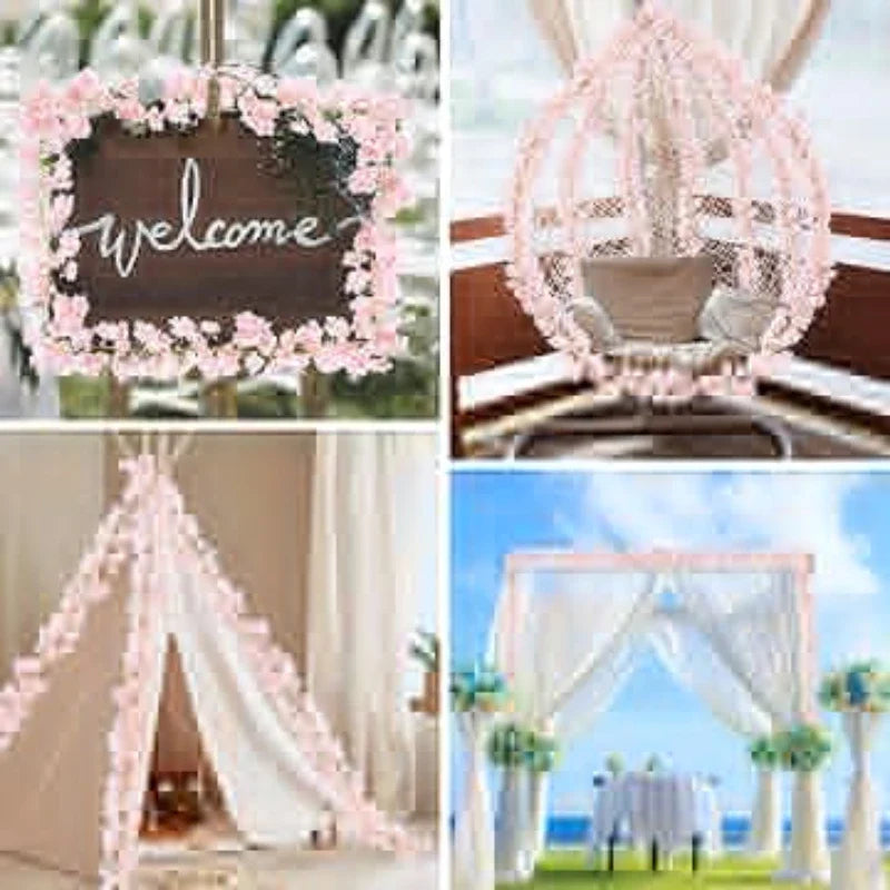 200cM 20LEDs Cherry Blossom Light Garland Artificial Flower Vines Fairy Lights for Bedroom Wedding Party Holiday Decoration