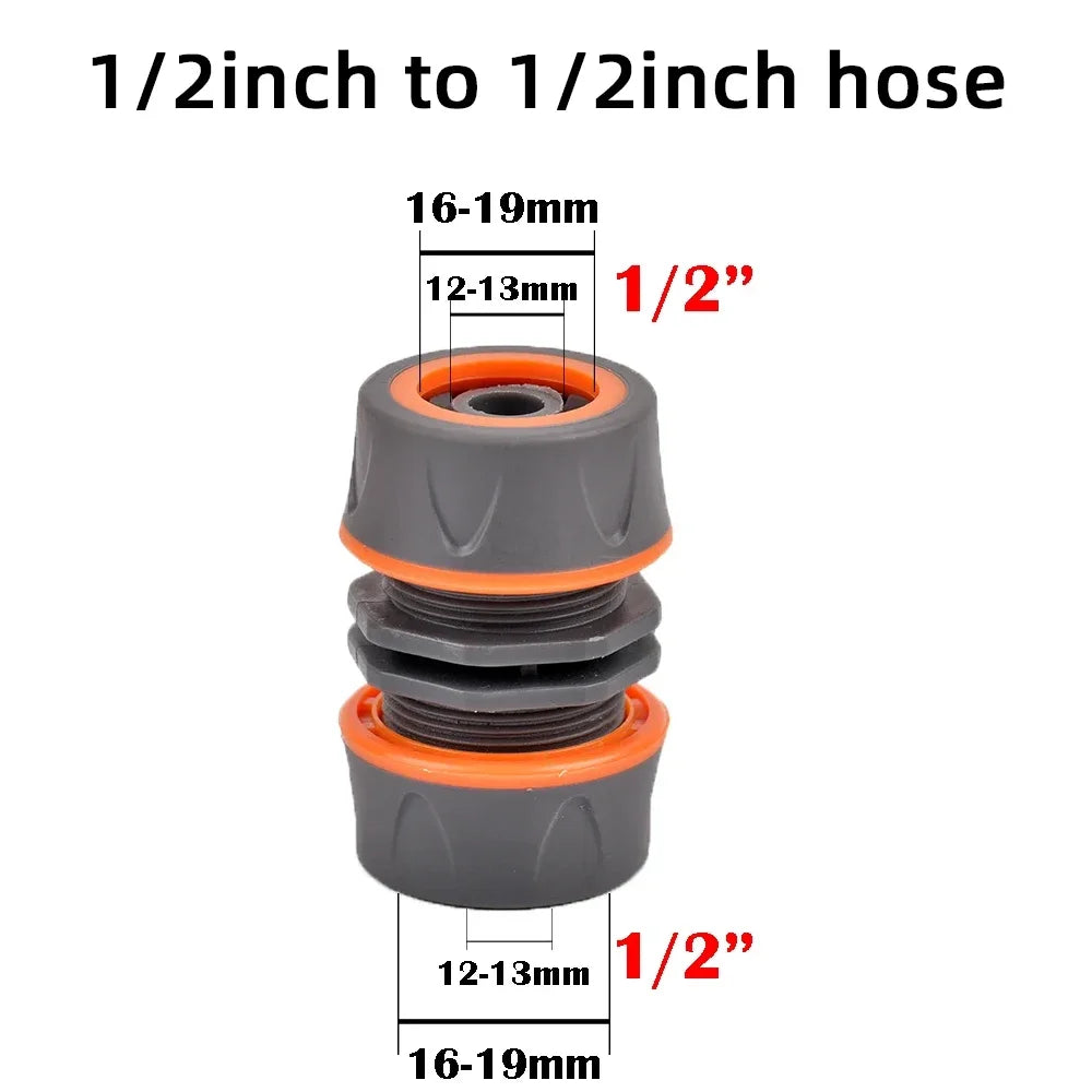 1/2" 3/4" 1 Inch Garden Hose Quick Connector Stopwater Connector Garden Tap Water Gun Coupler Watering Pipe Fitting