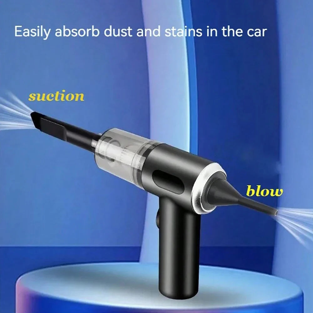 3-in-1 USB Mini Vacuum Cleaner – Suction & Blower Combo for Car & Home Dust Removal