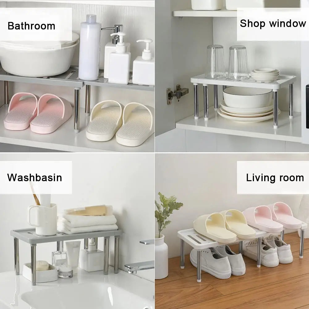 1Pc Retractable Shelf Multifunction Storage Rack – Household Organizer for Kitchen Seasoning Bottles & More