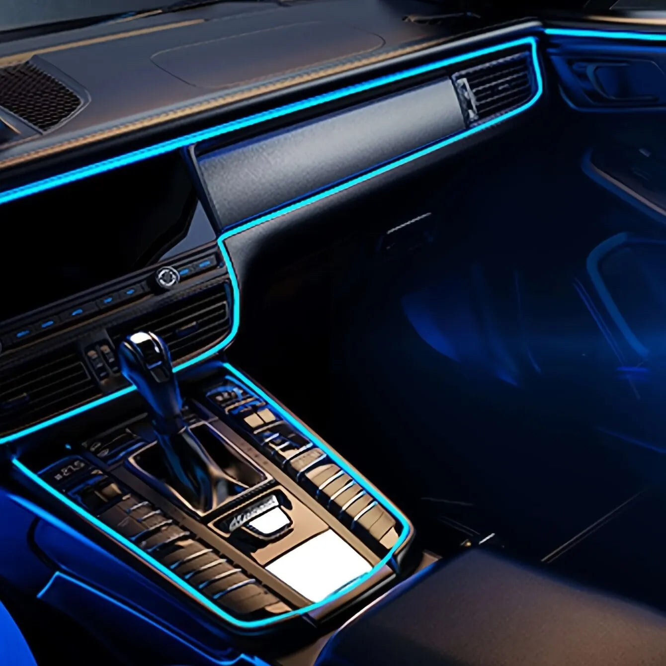 2M/3M/5M LED Car Interior Decoration Light – Flexible EL Wiring Neon Strip with USB Drive for Ambient Auto Lighting
