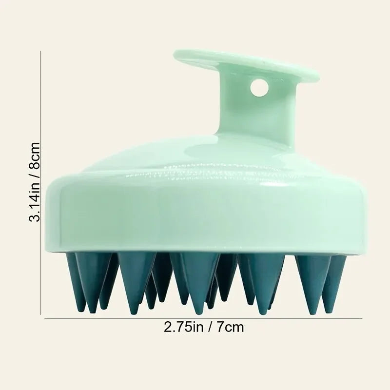 1PC Silicone Scalp Massager Hair Washing Brush, Wet & Dry Soft Silicone Comb Teeth For Scalp Care,Hair Cleansing Bath Brush