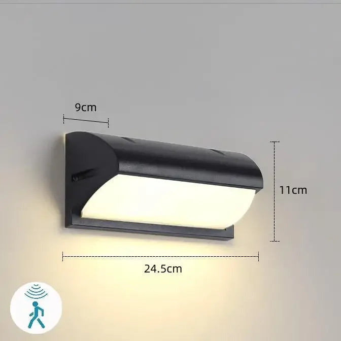 24W LED Outdoor Wall Light with Motion Sensor – Waterproof IP65 Garden Lamp for Pathways, Patios & Entrances