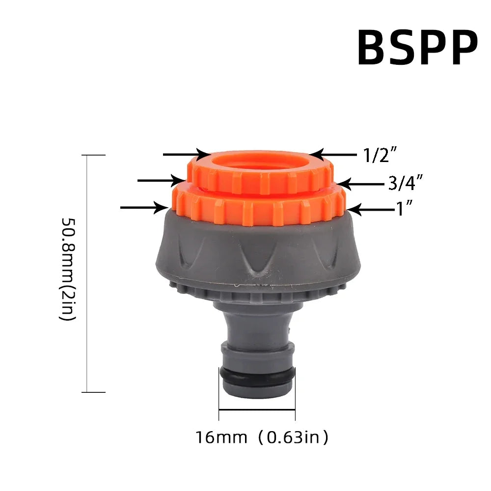 1/2" 3/4" 1 Inch Garden Hose Quick Connector Stopwater Connector Garden Tap Water Gun Coupler Watering Pipe Fitting