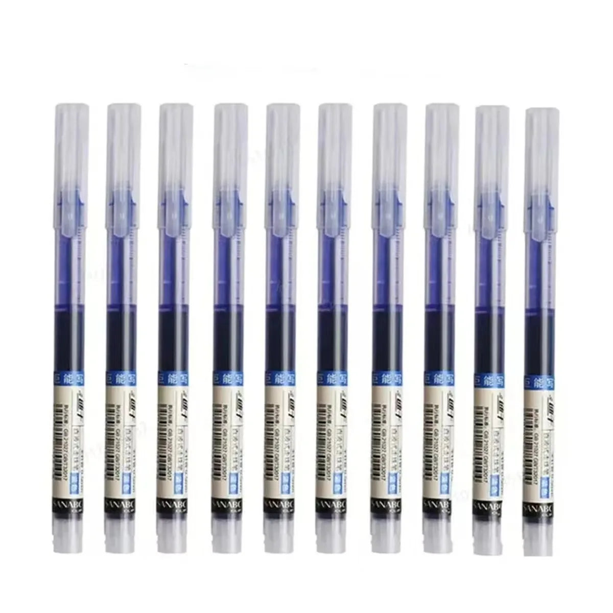 10Pcs/set High Quality Needle Type Gel Pens Straight Liquid Ballpoint Pen Kawaii Stationery School Office Supplies Writing