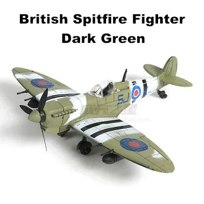 4D DIY Military Airplane Model – WW2 Fighter Building Blocks Set (22cm)