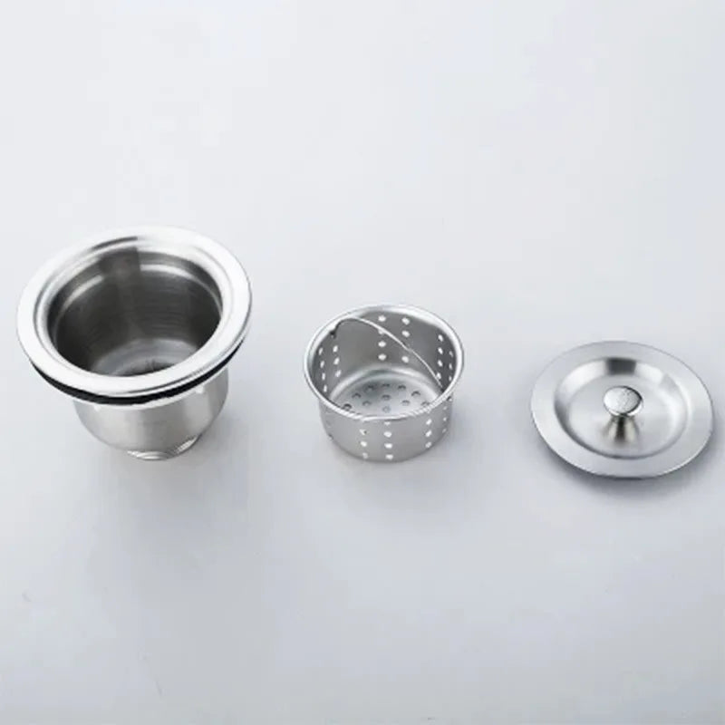 1pc Stainless Steel Kitchen Sink Strainer with Handle – Waste Catcher for RV, Dishwasher, and Restaurant Sinks