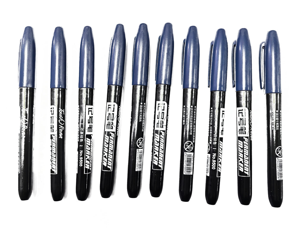 6 PCS Permanent Marker Pen Manga Drawing Markers Black Blue Red Waterproof Ink Sketch Pens Stationery Art School Supplies