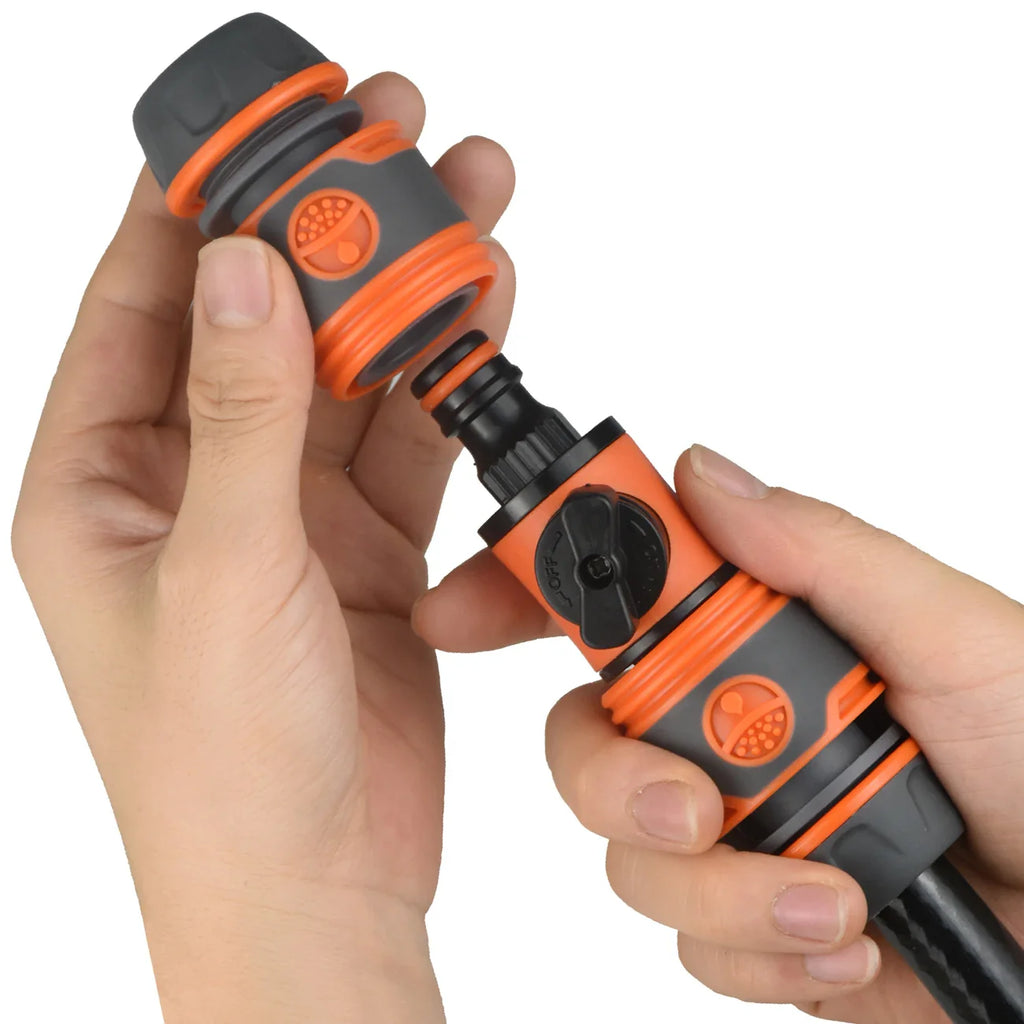 2pcs Garden Hose Tap Shut Off Valve Fitting Connector Pipe Coupler Stop Water Connection Repair Joint Irrigation System Adapter