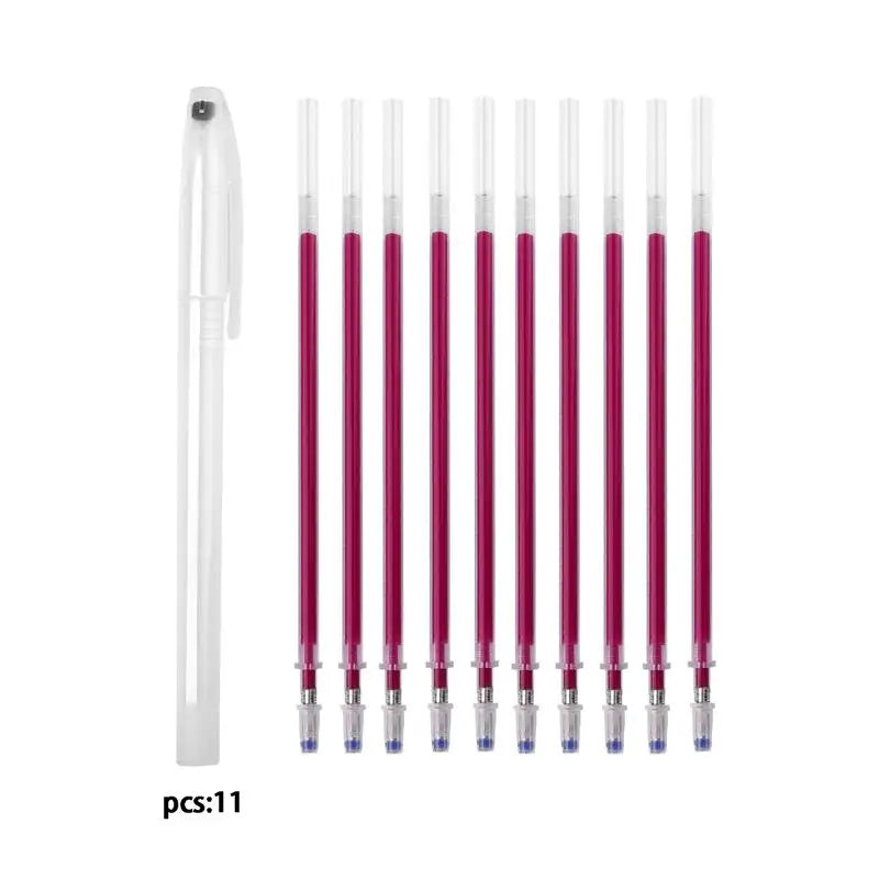 1Set High Temperature Disappearing Marker Pens – Heat Wrap Fade-Out Fabric Markers for Sewing & DIY