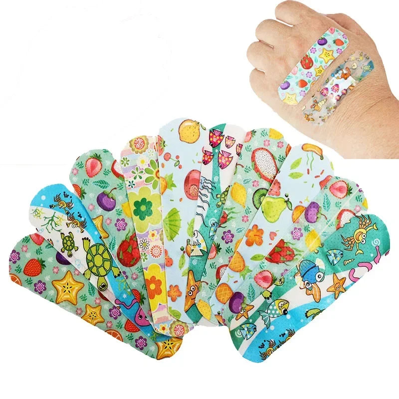 50/100pc Cartoon Animal Pattern Waterproof Hemostasis Kids Band Aid Stickers Adhesive Bandage Wound Strips Plasters for Children
