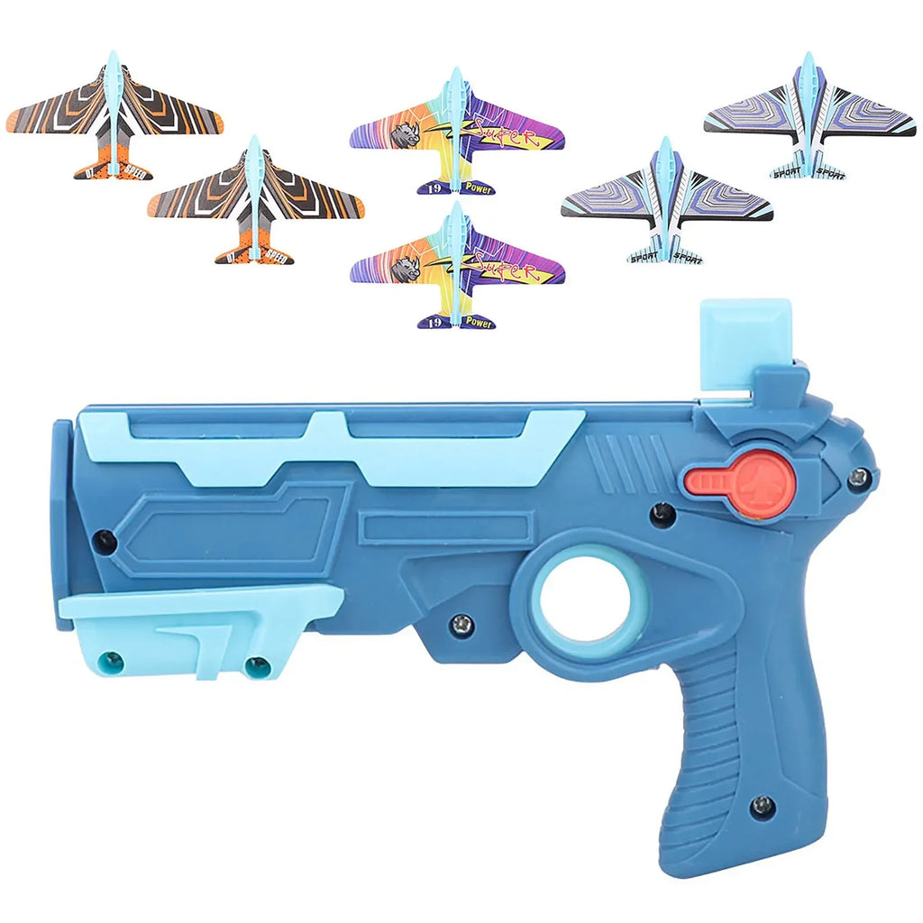 6PCS Airplane Launcher Bubble Catapult Toy – Fun Outdoor Airplane Shooting Game for Kids Ages 5-12