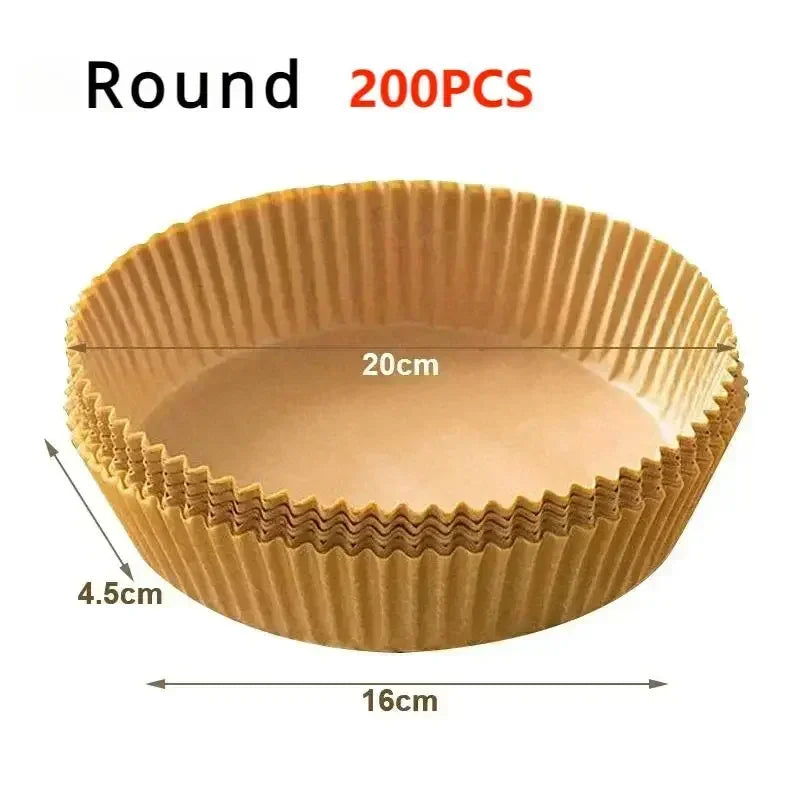 50/100PCS Air Fryer Silicone Oil Paper – Nonstick Liner Pad for Frying, Baking & Food Storage