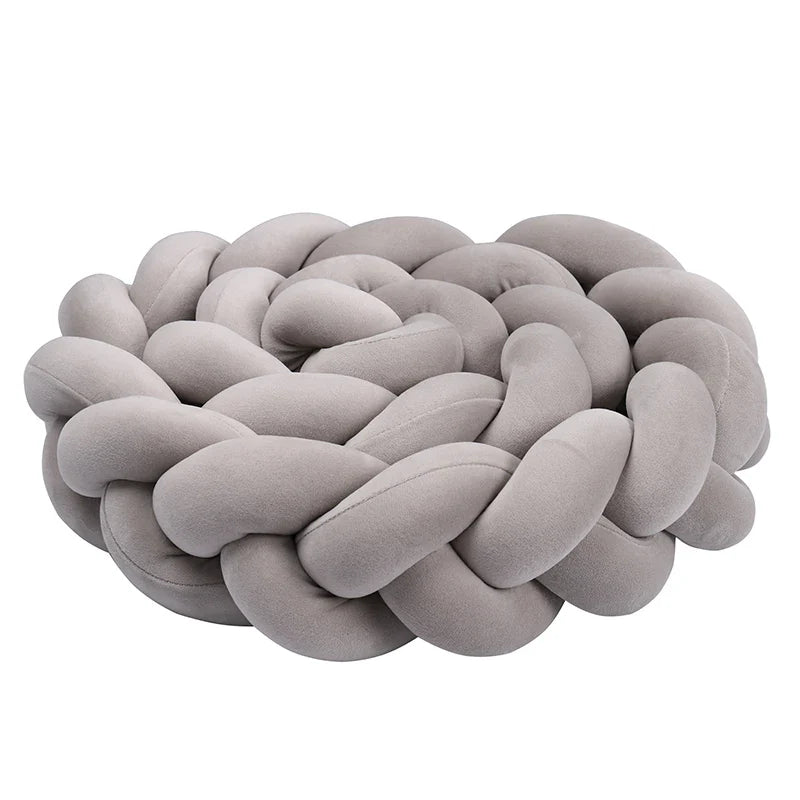 1–4M Braided Crib Bumper – Soft Baby Bed Protector Pillow for Infant Cradle & Nursery Decor