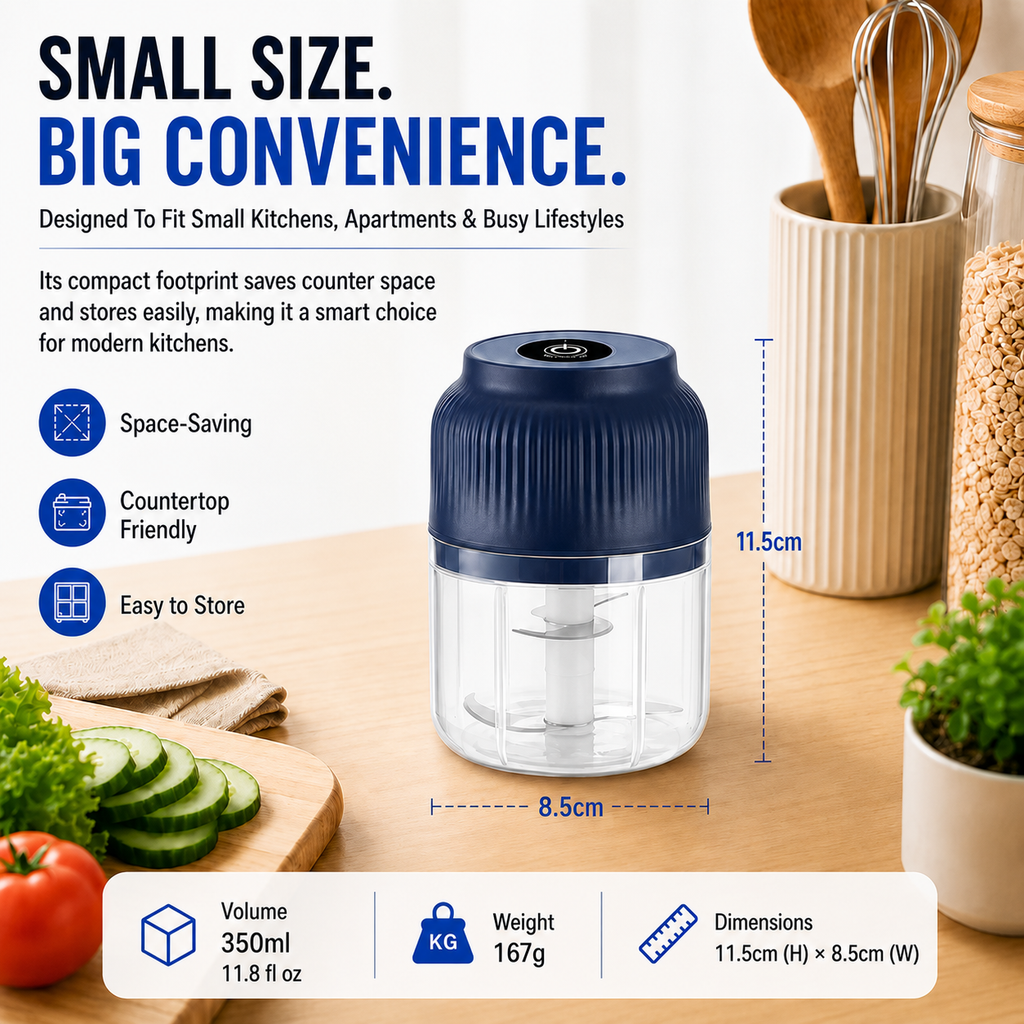 Wireless Mini Food Chopper with USB Charging